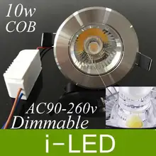 10 Вт светодиодный Встроенный потолочный светильник led dimmable 800lm AC85-265v 60 Угол Светодиодный точечный светодиодный светильник+ светодиодный драйвер