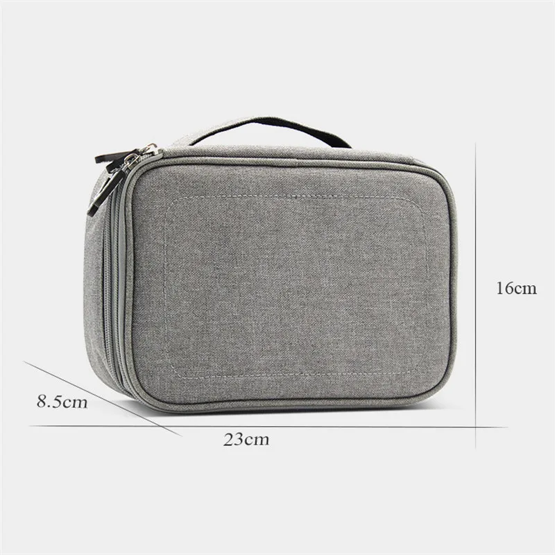 متعددة الوظائف الرقمية حقيبة التخزين فارغة USB كابل بيانات سماعة سلك القلم الطاقة البنك HDD المنظم المحمولة السفر كيت حالة الحقيبة