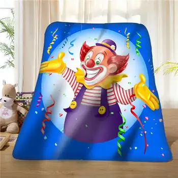 

Custom Cartoon clown (1) Blanket Soft Fleece DIY Your Picture Decoration Bedroom Sofa Multi Size#929-02-002-17