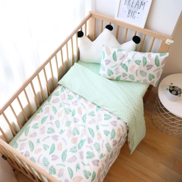Baby Bedding Set Cotton Breathable Baby Items For Newborns Crib Bedding Set With Bumper For Boy Girl Bedsheet Or Mattress Cover 4