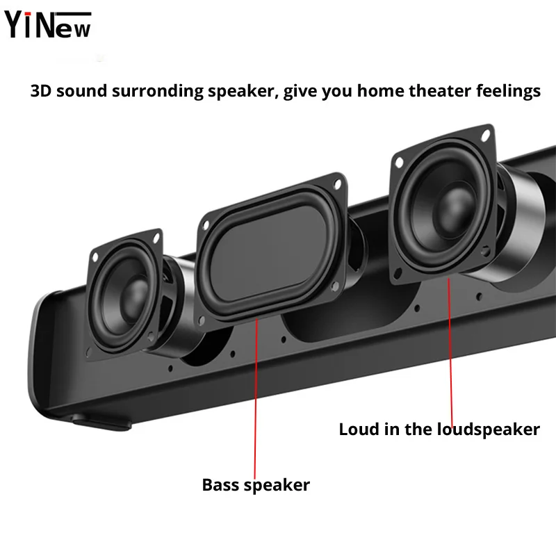 TV Sound Bar Portable boombox PC sound box bluetooth Speaker Wireless loudspeaker Home Theater System soundbar Radio for xiaomi