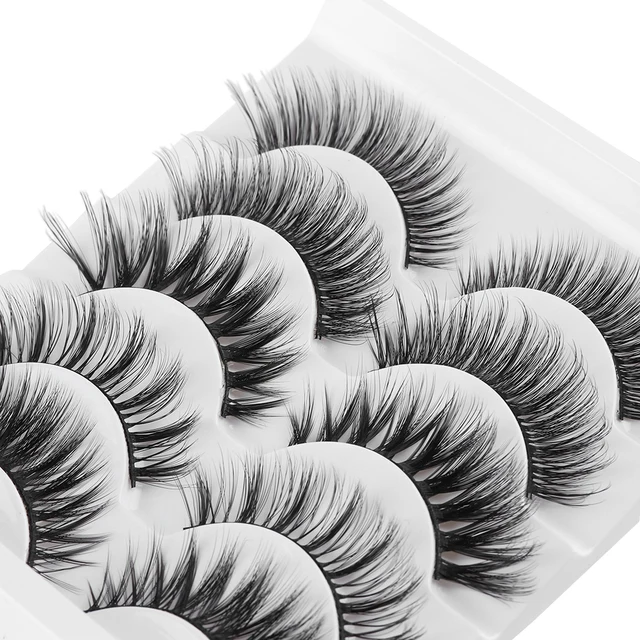 Cheap 5 Pairs 3D Faux Mink Hair False Eyelashes Wispies Long Cross Lashes Handmade Fashion Charming Eye Makeup Eyelash Extension Tools Cheap 5 Pairs 3D Faux Mink Hair False Eyelashes Wispies Long Cross Lashes Handmade Fashion Charming Eye Makeup Eyelash Extension Tools