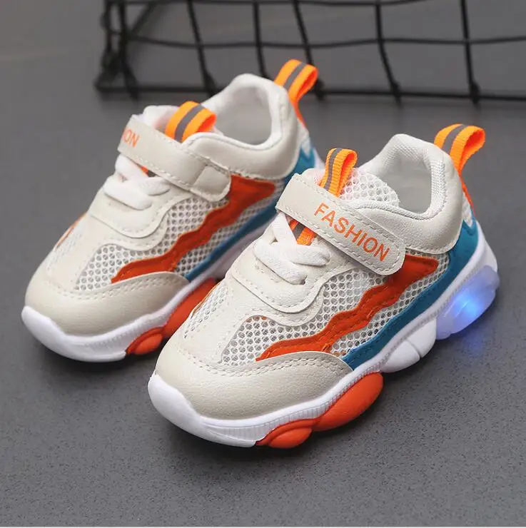 

Kids Shoes Glowing Sneakers Spring New Fashion Led Baby Boys Girls Luminous Casual Sports Shoes For Children Shoes Size 21-30