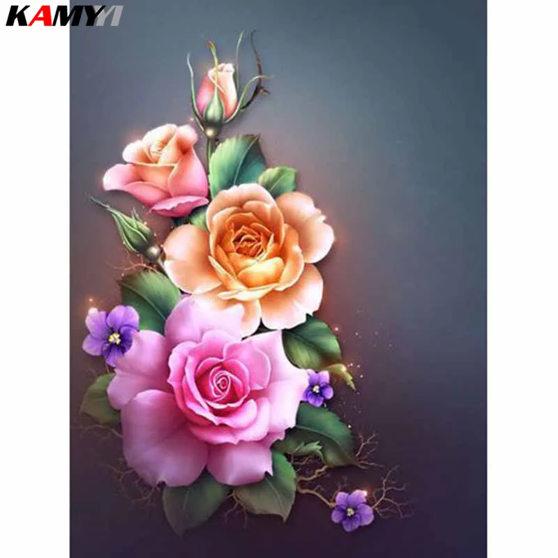 5D DIY Алмазная Картина Вышивка крестом розы полная квадратная вышивка рукоделие