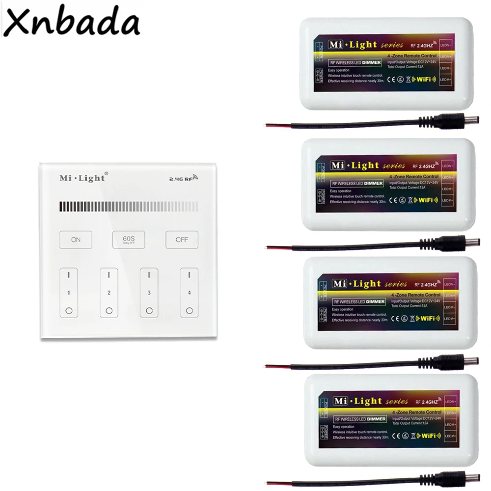 2.4G T1 Wall Mount Led Touch Panel Remote AC110/220V Milight Single