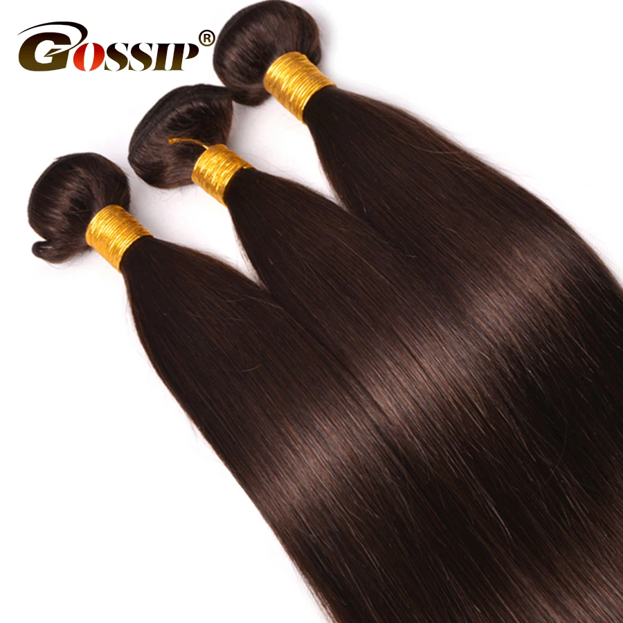 Gossip Brazilian Hair Weave Bundles 100% Human Hair Bundles Double Weft Hair Extension Non Remy Straight Hair Bundles