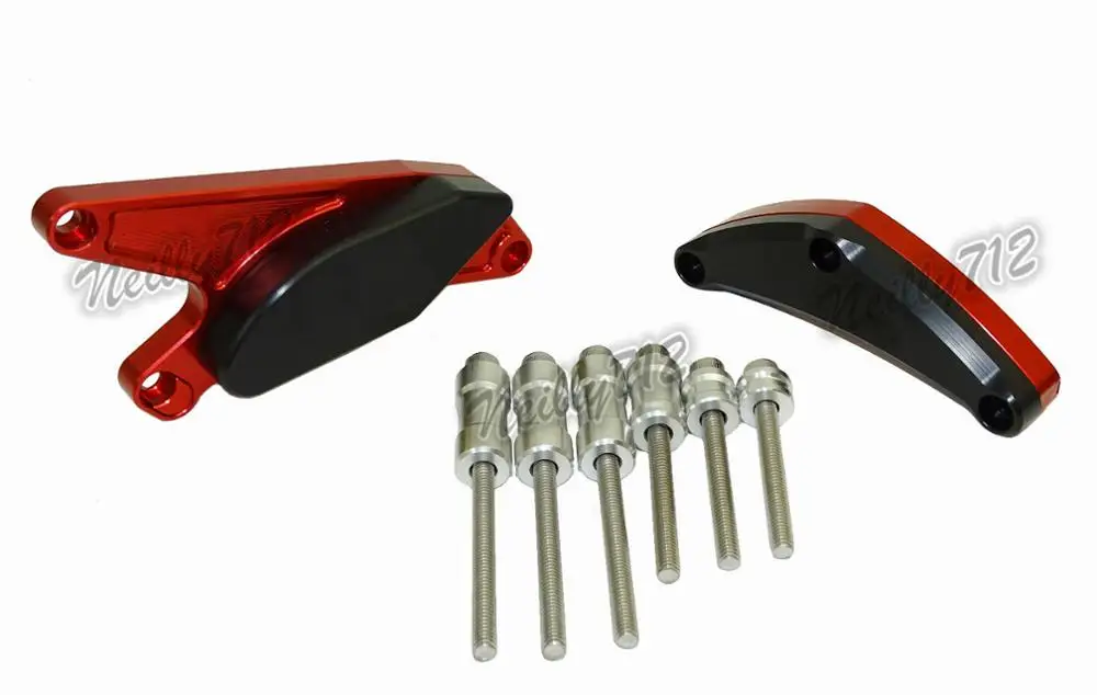 Мотоцикл левый и правый Двигатели для автомобиля Краш колодки Рамки ползунки протектор для Suzuki gsx-r 600 750 2011 2012 2013 - Цвет: Red