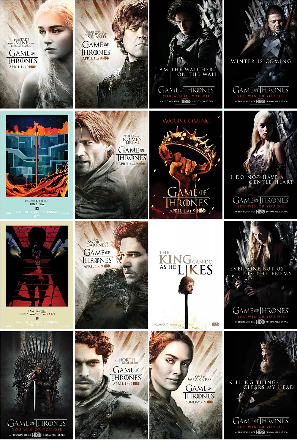 

16pcs/set Game of Thrones Movie Postcard