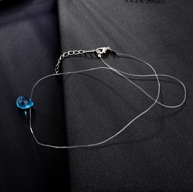 Dayoff прозрачный Невидимый Кристалл Чокеры ожерелья стразы кулон для женщин ювелирные изделия леска цепочки на ключицы N134