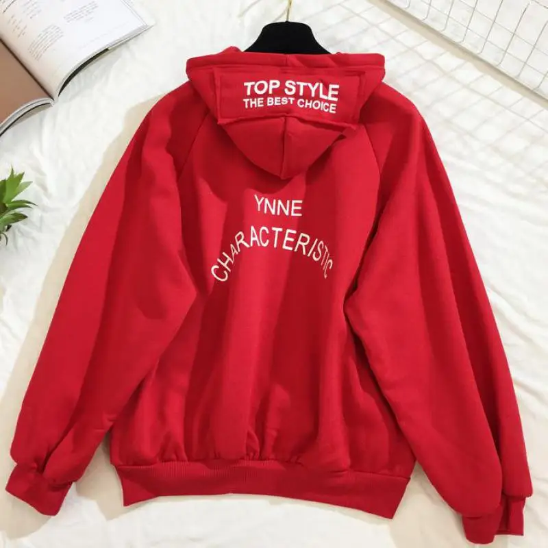 Zuolunouba Winter Fashion Women's Clothing Printed Letters Harajuku Long-sleeved Women Hoody Sweats