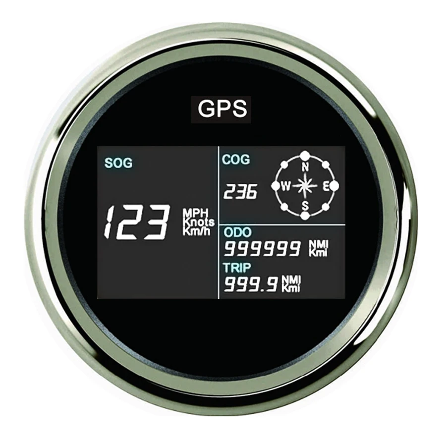 New 85mm Car GPS Speedometer MotorcycleTruck Boat Digital LCD Speed