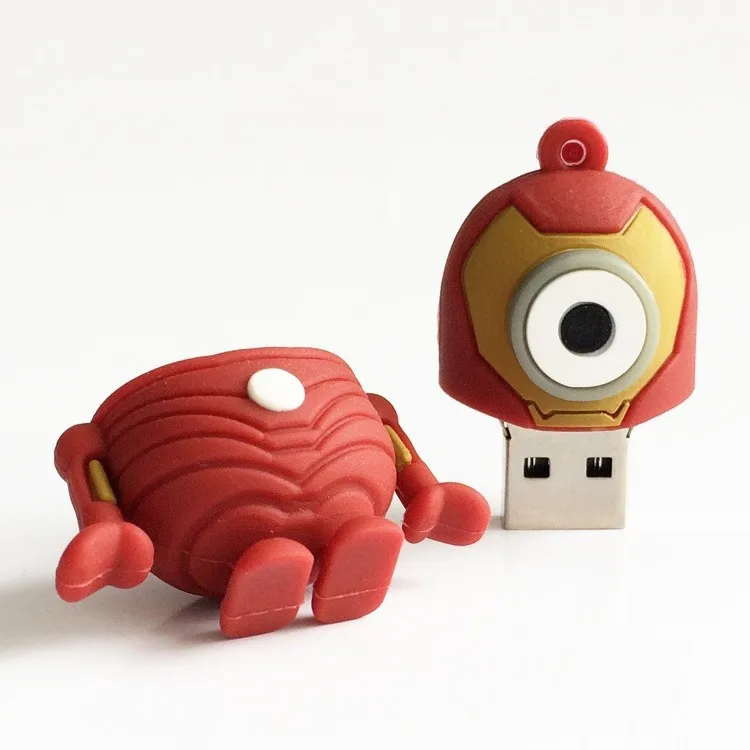 USB флеш-накопитель с миньонами, легко обучаемый, мультяшный, USB 2,0, 16 ГБ, 32 ГБ, 64 ГБ, 128 ГБ, милый Супермен, флеш-накопитель, карта памяти, флешка