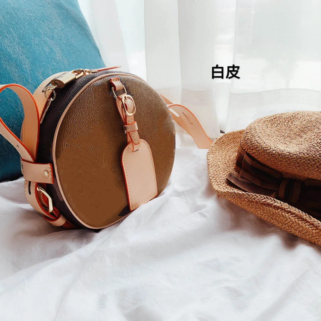 

2019 High quality luxury portable circular ladies bag leather fashion women's messenger bag bag shoulder