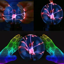 8 дюймов волшебный плазменный шар Сфера ночник Волшебная плазменная Ночная лампа кристальный свет прозрачная лампа детский подарок украшение дома