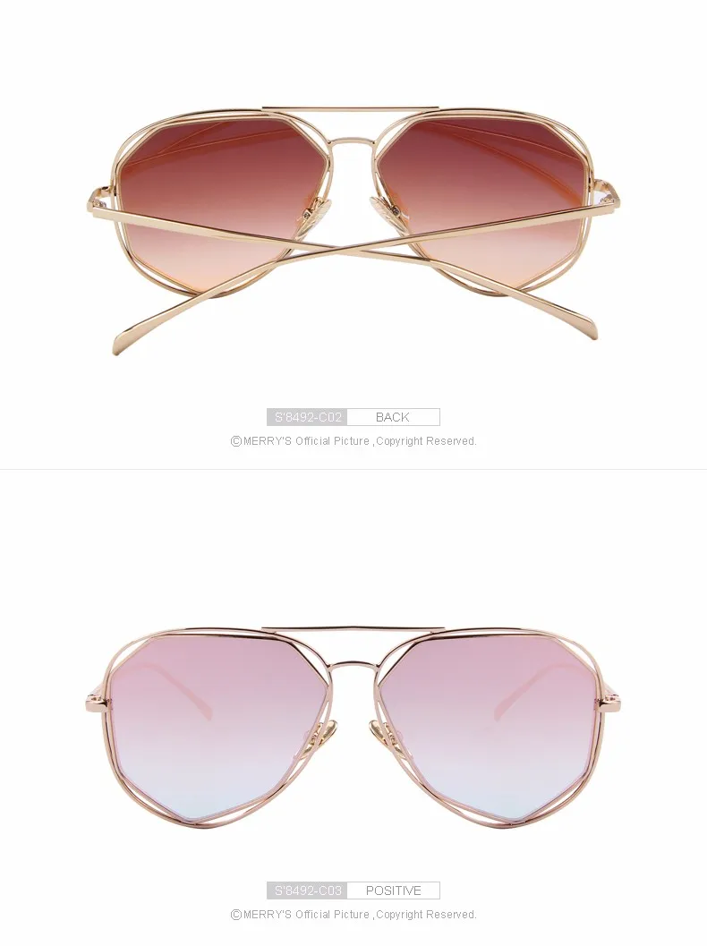 MERRYS, модные женские солнцезащитные очки, классические, фирменный дизайн, двухлучевое покрытие, зеркальная плоская панель, линзы, летние, оттенки S8492