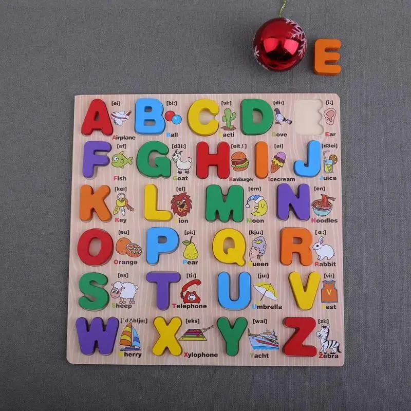 

Kids Puzzles Toys English Letters Wooden Puzzle Toy Alphabet Letters Words image Educational Foam Mat Children Educational Toys