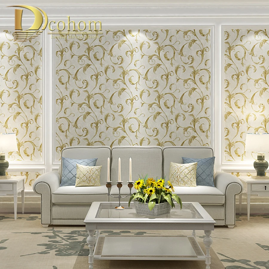 Leaves Pattern Luxury Grey Textured Wallpaper Modern Gray Wall Paper Roll Living room Bedroom 3d Background Home Decoration