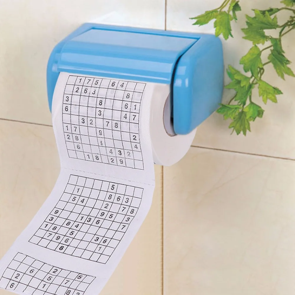 FSHALL 1 шт. Новый 10x9,5 см прочный Sudoku Su мягкая бумага с рисунком Туалетная рулонная бумага хорошая игра-головоломка 2 слоя 240 раздел
