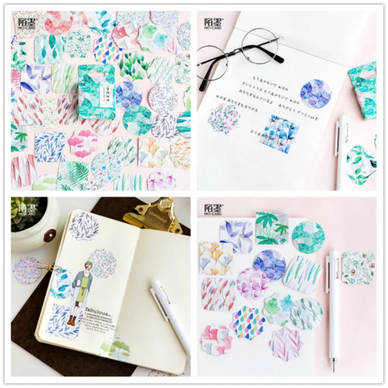 

45Pcs/set kawaii notebook cute Flowers and plants pattern planner Halloween Decoration school supplies stationery