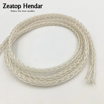 

1Pcs 8 Cores Pure Silver Earphone Cable Supper Soft HIFI DIY Headphone Audio Wire 1.5M 5M