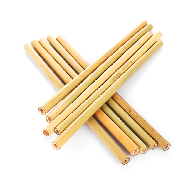 1/5PCS Eco-Friendly Cocktail Drink Straw Bamboo Drinking Straws Party Birthday Wedding Reusable Wood Cocktail Straws Tableware