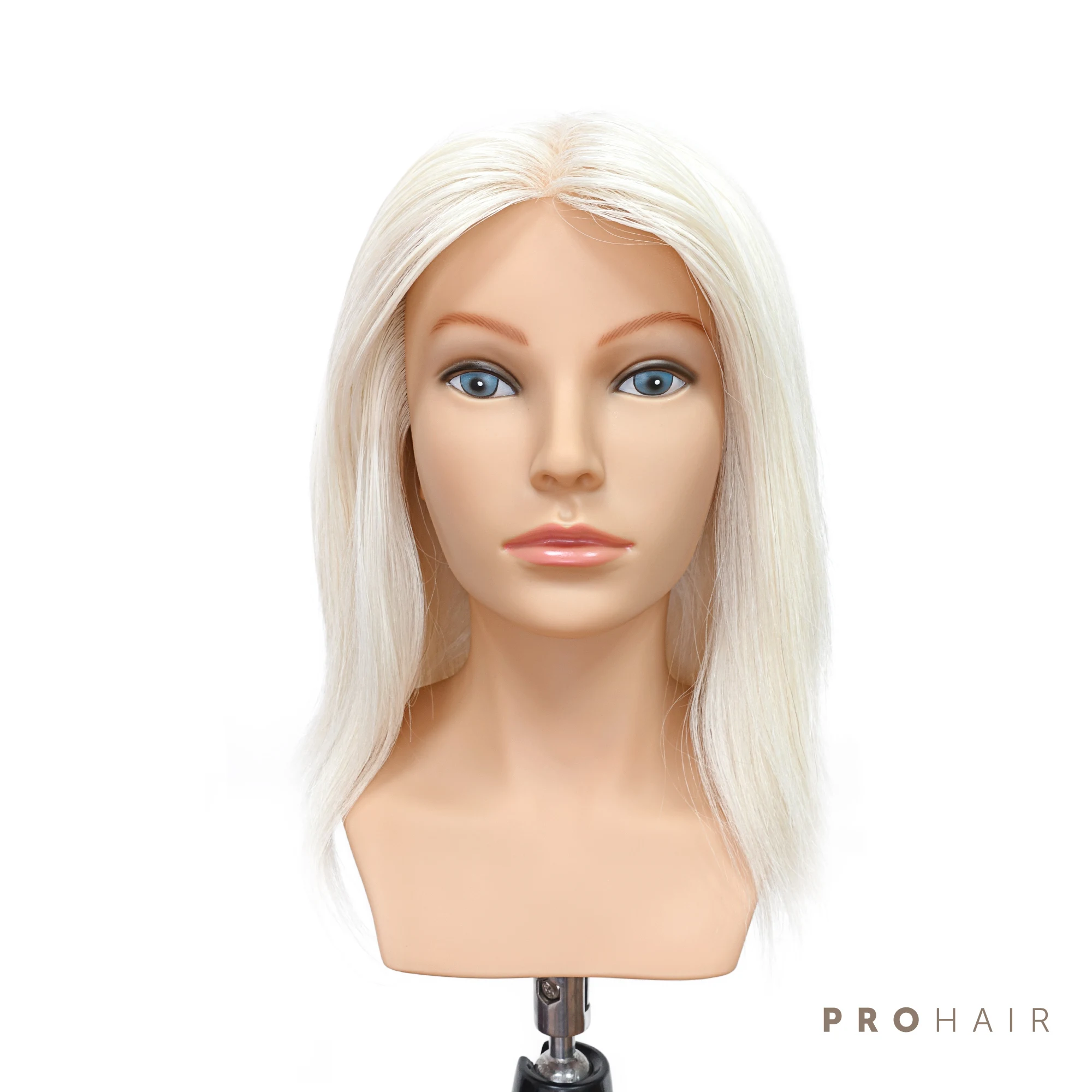 

PROHAIR OMC Approved 30CM 12'' 100% White Goat Hair Competition Head Hairdressing Mannequin Doll Head for Hairdressers