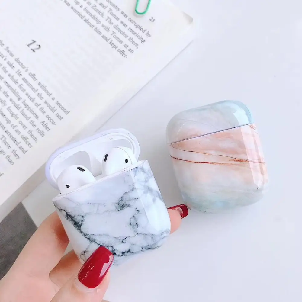 Fashion marble earphone Headset Protective Wireless Bluetooth Accessories airpods Case covers For Airpods 1/2 Fashion marble earphone Headset Protective Wireless Bluetooth Accessories airpods Case covers For Airpods 1/2