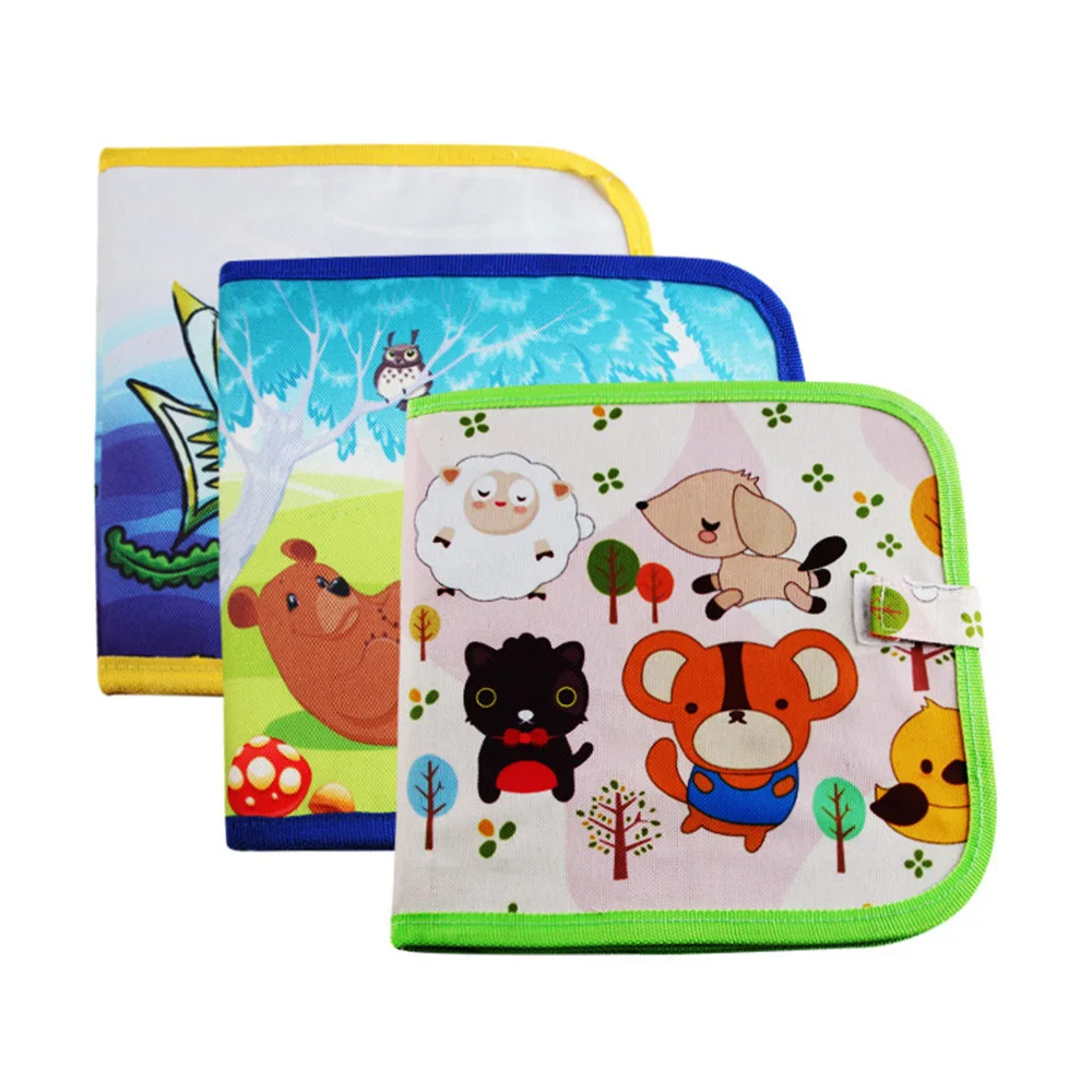 

Children's Painting Drawing Toy Portable Drawing Board Write and Learn Colorful Chalk Cloth Book Baby Early Educational Toys