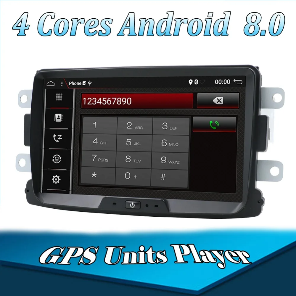 سيارة راديو مسجل شرائط الروبوت 8.0 Automotivo 1 الدين ل داسيا/سانديرو/منفضة/Captur/لادا/Xray 2/لوجان 2 GPS RAM 2G