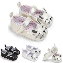 Новинка; детская обувь для малышей; детская обувь с животными из мультфильмов; удобная повседневная обувь из искусственной кожи с мягкой подошвой и нескользящей подошвой для маленьких девочек 0-18 месяцев