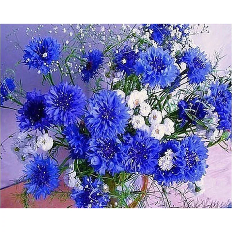 5d diy полностью круглая Алмазная мозаика василька квадратная вышивка алмазная