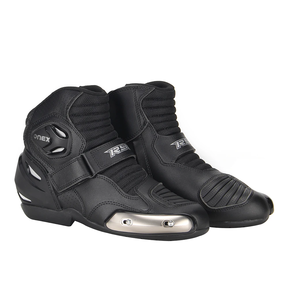 RYO/мотоциклетные ботинки; мужские ботинки для мотокросса; мотоциклетная обувь; байкерские ботинки; Защитное снаряжение для верховой езды; гоночная мотоциклетная обувь; Цвет Черный - Цвет: Черный