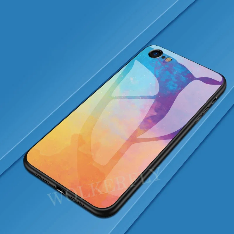 Пространства Стекло чехол для samsung Galaxy A50 A70 A40 A60 A30 A20 A10 M10 M20 S8 S9 S10 J4 J6 плюс J8 A9 A8 A6 A7 примечание 9 8 - Цвет: 4