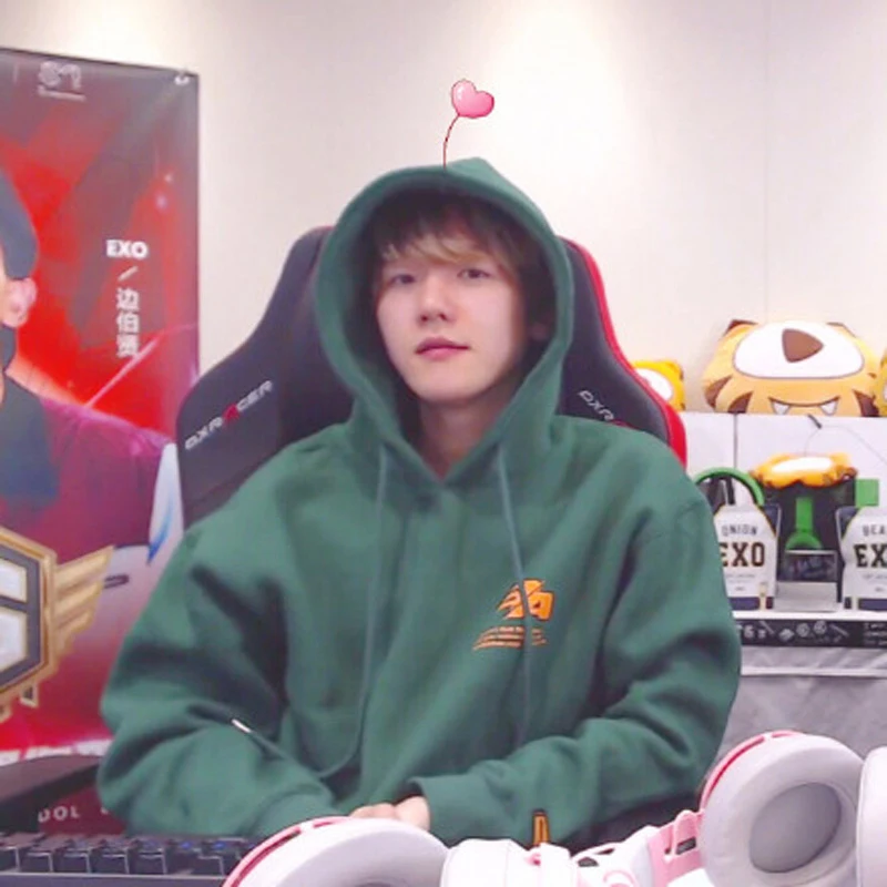 WXCTEAM KPOP BAEK HYUN капюшон толстовка свитер модный синий пуловер VIXX в стиле INS