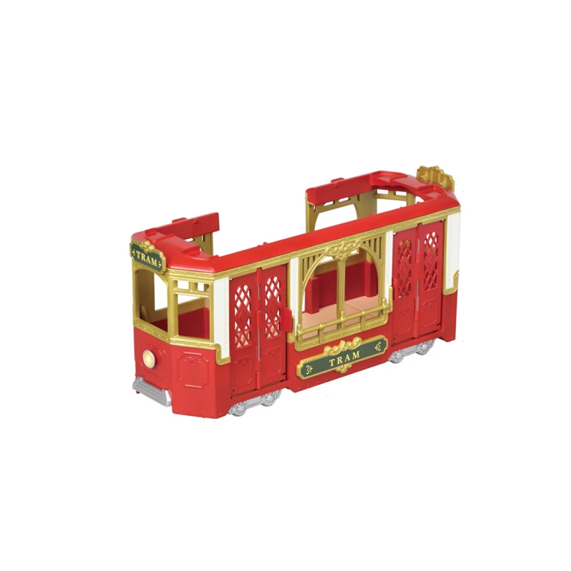 Sylvanian Families кукольный домик сцены аксессуары кататься вдоль трамвая набор без фигуры девушка подарок#6007