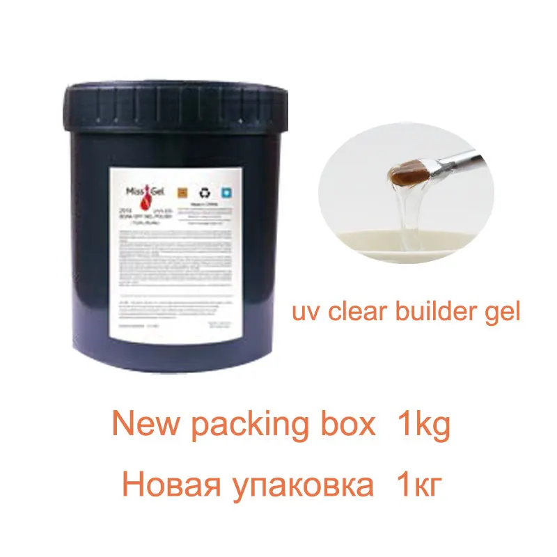 Высокое качество 1000 г missgel гель uv clear builder гель|builder gel|clear gelgel |