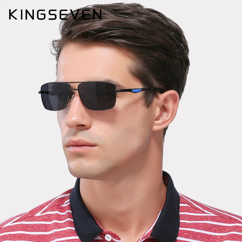 KINGSEVEN поляризованные солнцезащитные очки для мужчин Винтаж зеркальные лето