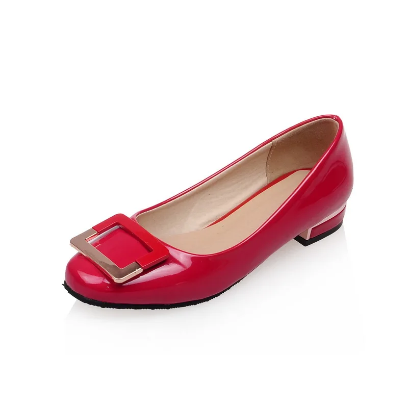 

2016 Spring summer autumn Hot sale Ladies shoes low heels pu leather round toe sweet White women's Fashion shoes