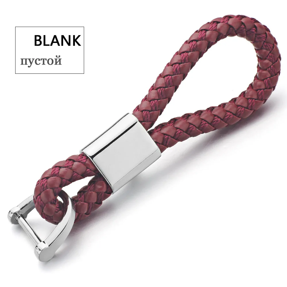 Dalaful заказной брелок для ключей с надписью тканый кожаный Съемный брелок индивидуальный подарок для автомобиля брелок держатель K350 - Цвет: Red