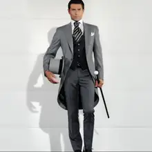 Индивидуальный заказ мужские свадебные Фрак Жених смокинг модный лучший мужской деловой костюм