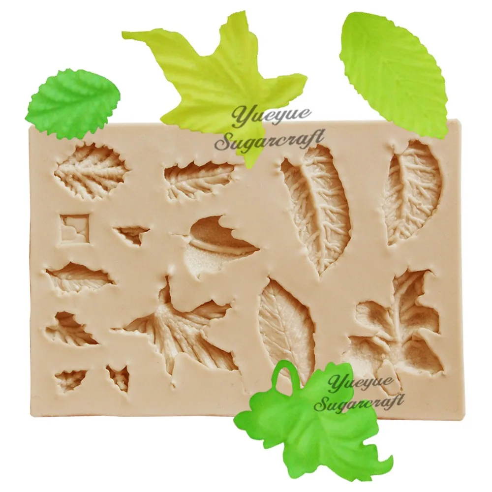 

Yueyue Sugarcraft leaf silicone mold fondant lace mold cake decorating tools chocolate gumpaste mold