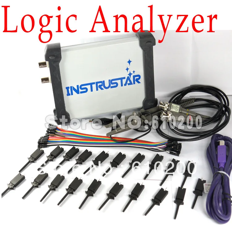 Freeshipping Upgrade version MDSO LA PC USB Analog Virtual oscilloscope 16 Channel Logic