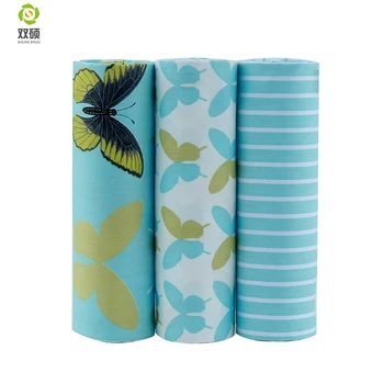 

Blue Butterfly&Stripes Series Patchwork Cotton Fabric DIY Textiles For Sewing 40*50cm Tissu Fat Quarters Cloth 3PCS/Lots