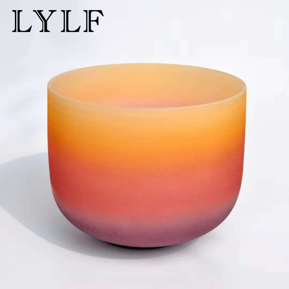 

10 Inch E Note Rainbow Sacral Chakra Meditation Quartz Crystal Singing Bowl