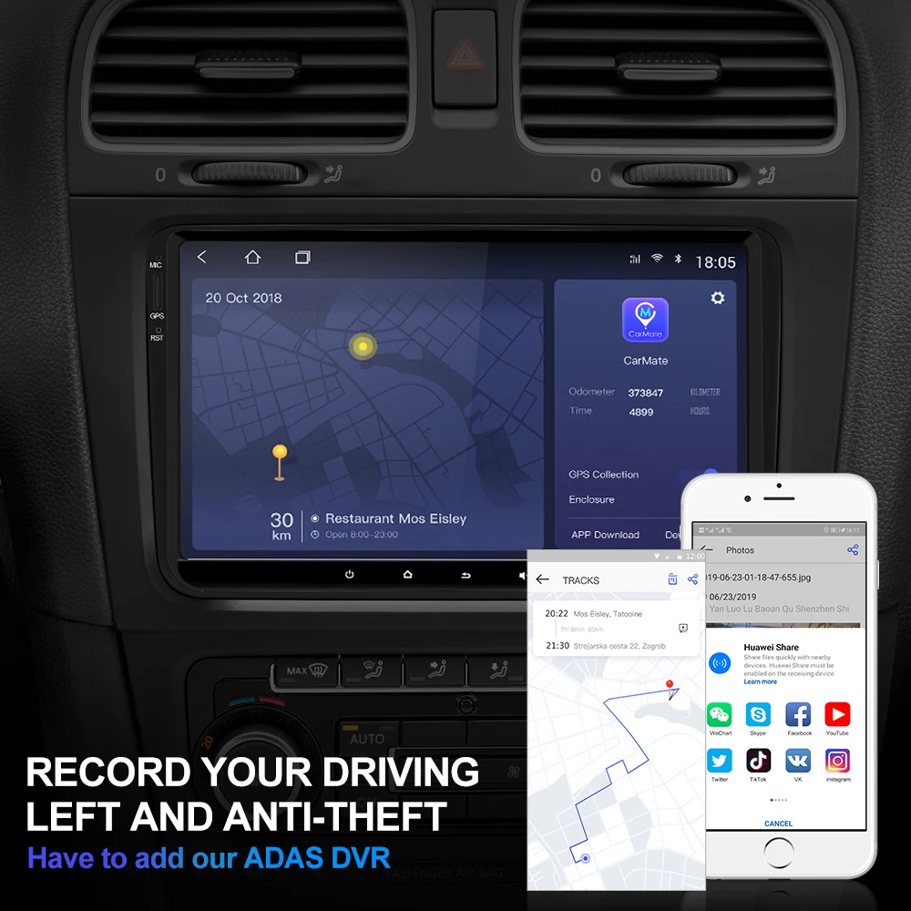 Best Isudar H53 One Din 4G Auto Radio Android For Volkswagen/VW/POLO/PASSAT/Golf/Octavia/Seat GPS Car Multimedia DVR 1080P Camera DSP 4