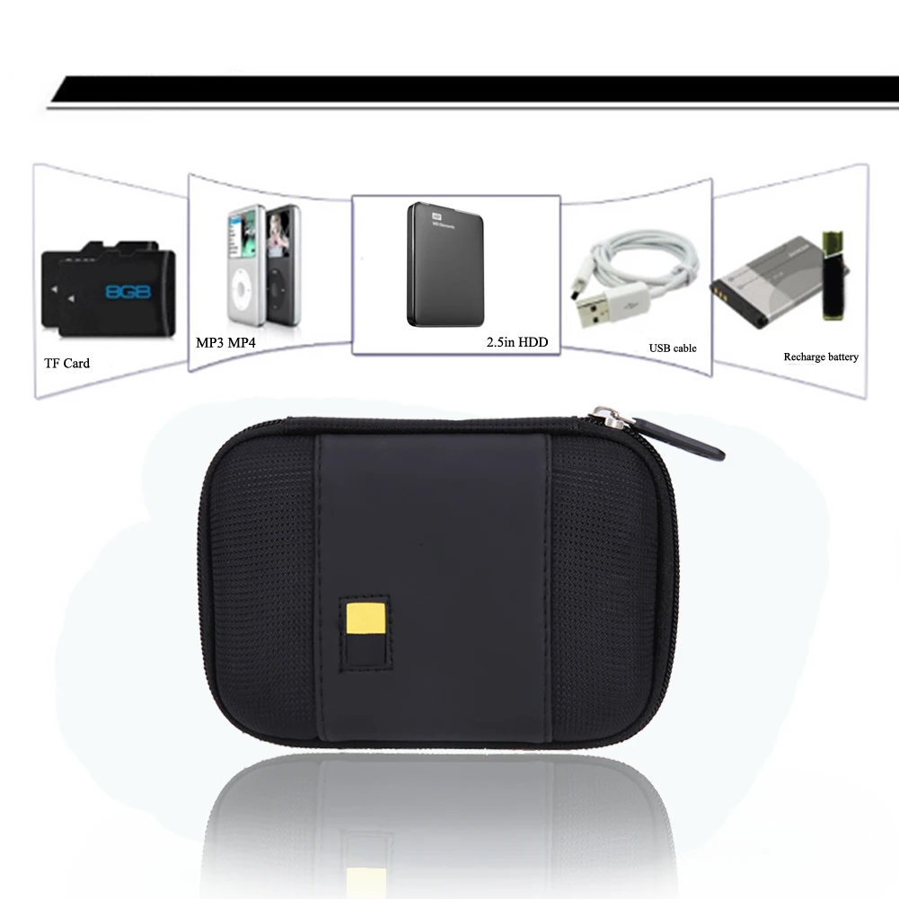 Жесткий EVA ПУ Чехол для переноски сумка HDD защитный чехол жесткий чехол, футляр для переноски сумка для 2,5 дюймов портативный внешний жесткий диск
