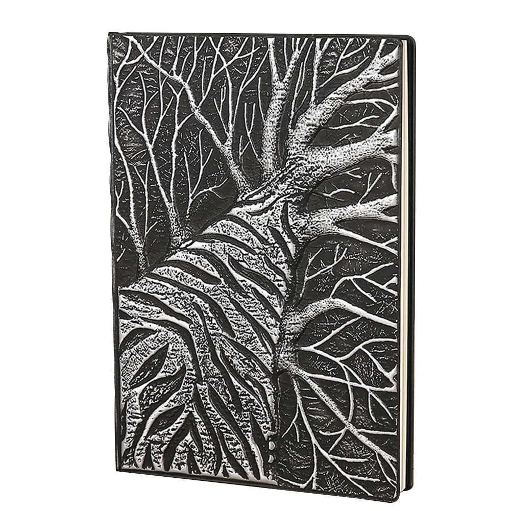 

A5 Anniversary Handmade Embossed Hardcover Notebook Vintage Diary Writing Retro 3D Tree PU Leather Travel Journal Lined Birthday