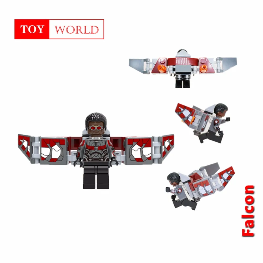 

The Marvel Avengers Falcon Loki military figures Building Blocks Compatible with LegoINGly little personToy for Children GH22