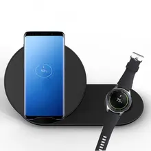 Два в одном беспроводном зарядном устройстве третьего поколения, беспроводное зарядное устройство для мобильного телефона и Samsung Smartwatch Сменные