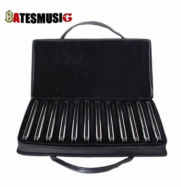 Cheap EASTTOP 24 Hole Tremolo Harmonica Set Key of A A# B C C# D D# E F F# G G# 12pcs/set Mouth Organ Harmonica Set
